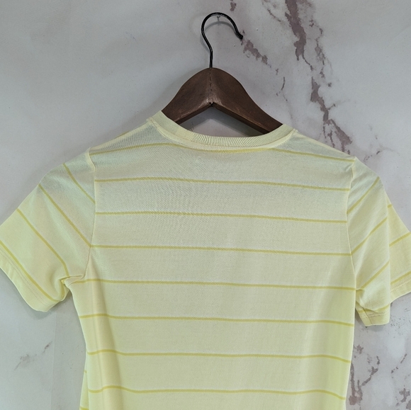 Everlane T Shirt Women Yellow Stripe Organic Cotton Crew Tee Longline - Picture 7 of 12